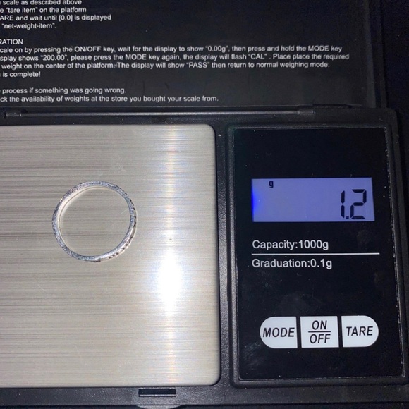 Roman Numbers Band Design ring Size 6.85 Filled silver unisex custom - Picture 5 of 5